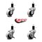 Service Caster 2 Inch Thermoplastic Wheel 1-1/2 Inch Expanding Stem Caster Set with 2 Brakes SCC-EX05S210-TPRS-112-2-SLB-2 - alternate 2